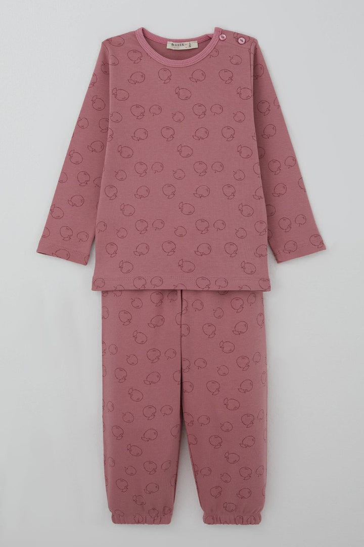 BRE Breeze Kız Bebek Pijama Takımı Tatlı Elmacık Rüyası 9 Ay-3 Yaş, Gülkurusu - Igualada