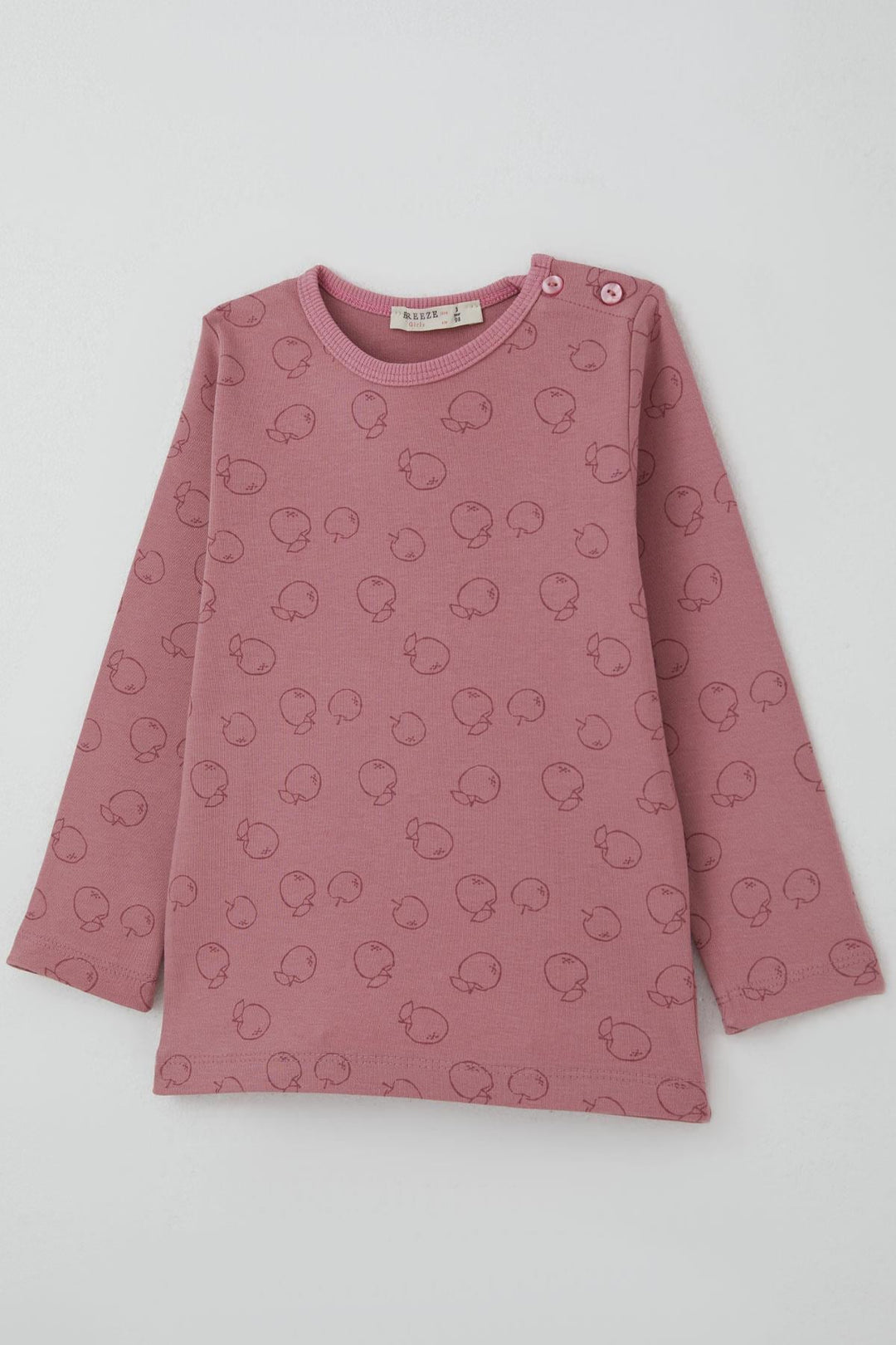 BRE Breeze Kız Bebek Pijama Takımı Tatlı Elmacık Rüyası 9 Ay-3 Yaş, Gülkurusu - Igualada
