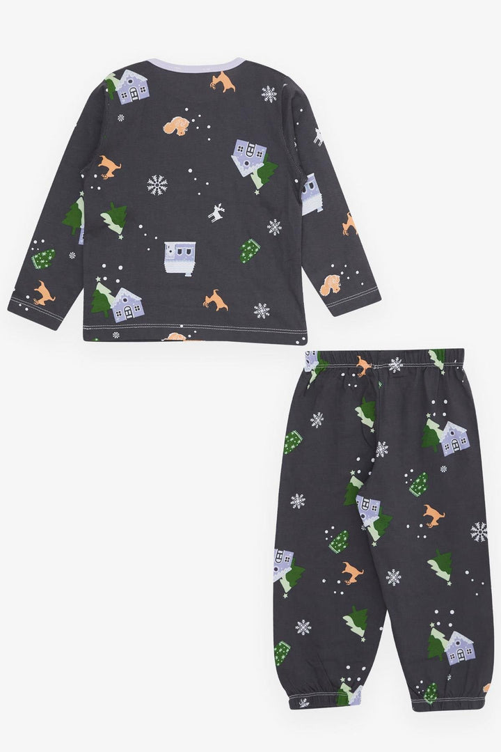BRE Breeze Girl Baby Pyjama Set New Year's Eve Themed 9 Months-3 Years, Anthracite - Fondi