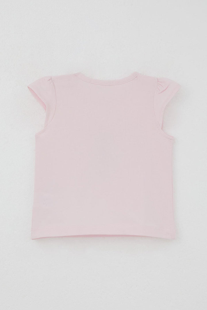 BRE Breeze Baby Girl Shorts Set Flower Printed Butterfly Embroidered Button Accessorized 6 Months-2 Years, Pink - Billings