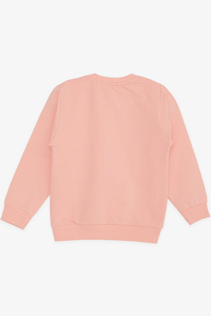 BRE Breeze Girl Baby Sweatshirt Glittery Flower Printed 9 Months-3 Years, Salmon - Villepinte