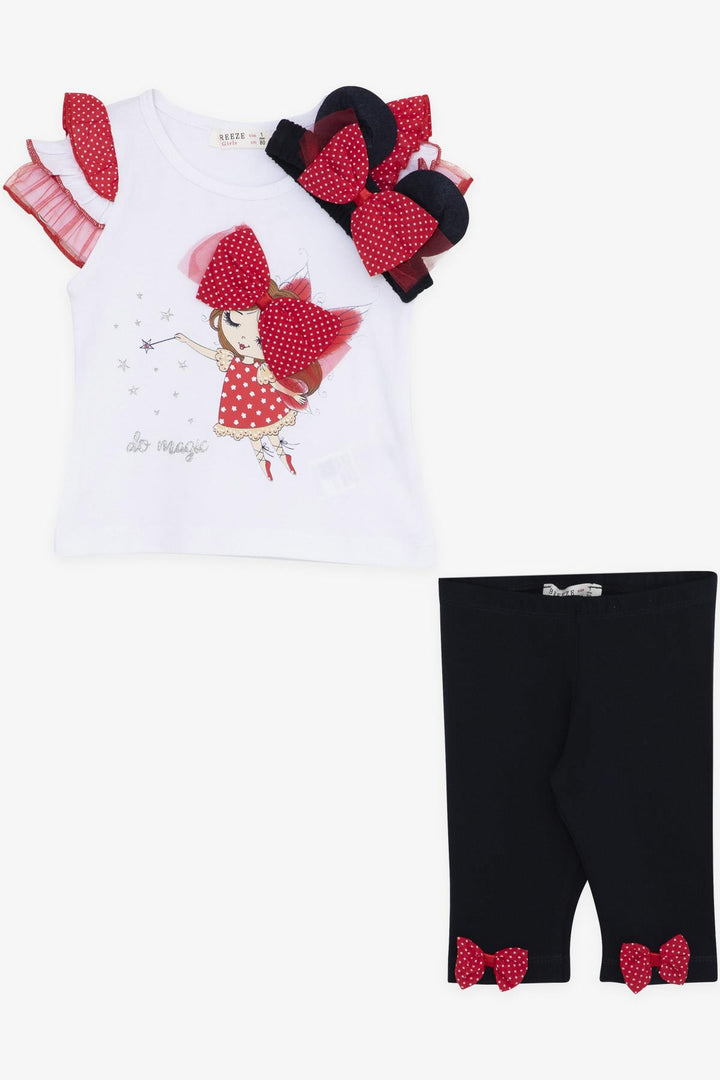 BRE Breeze Girl Baby Leggings Set Girl Printed Bandana 6 Months-2 Years, White - Scunthorpe
