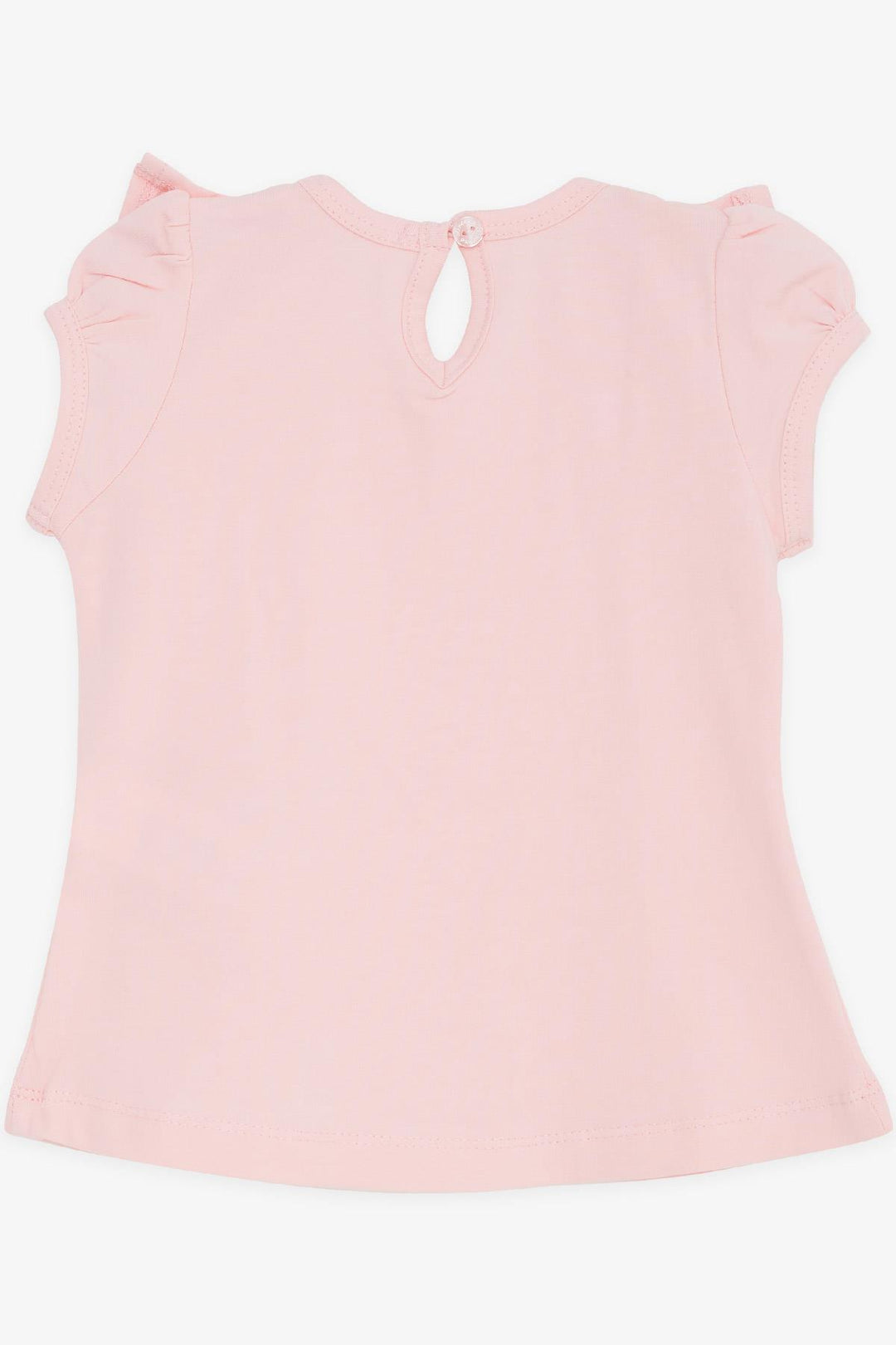 BRE Breeze Girl Baby T-shirt with Ruffled Embroidered Lace, 6 Months-2 Years, Pink - Lakewood