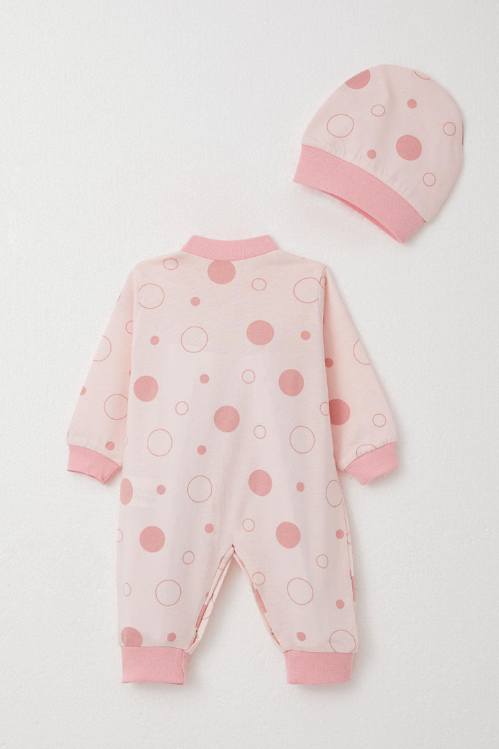 BRE Breeze Baby Girl Romper Point Patterned 0-6 Months, Powder - Hacienda Heights