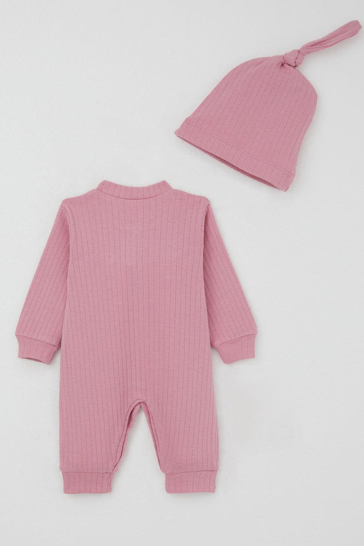 BRE Breeze Baby Girl Romper Cute Bear Embroidered 0-6 Months, Pink - Woodstock