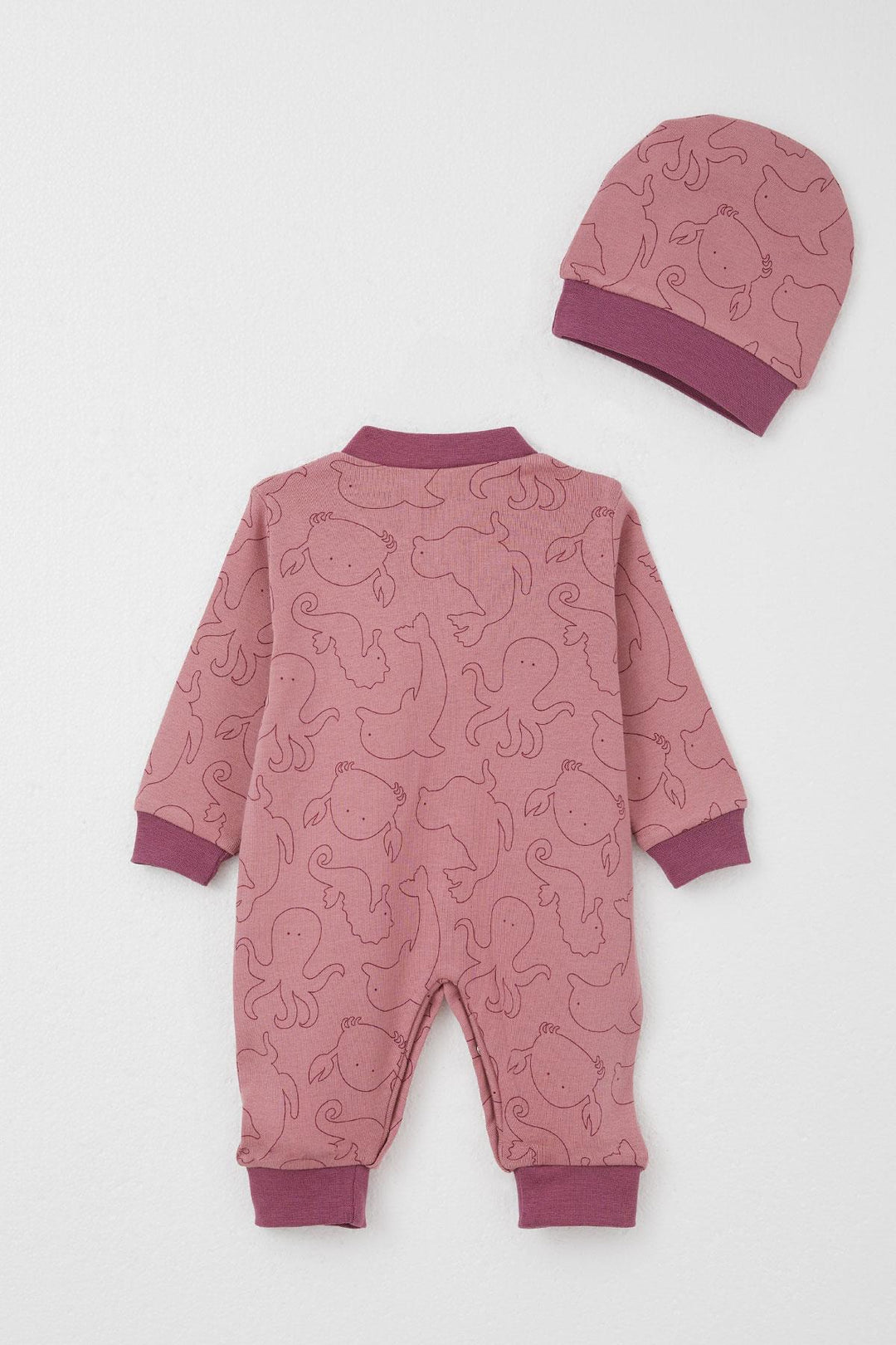 BRE Breeze Baby Girl Romper Cute Sea Animals Patterned 0-6 Months, Pink - Sinsheim