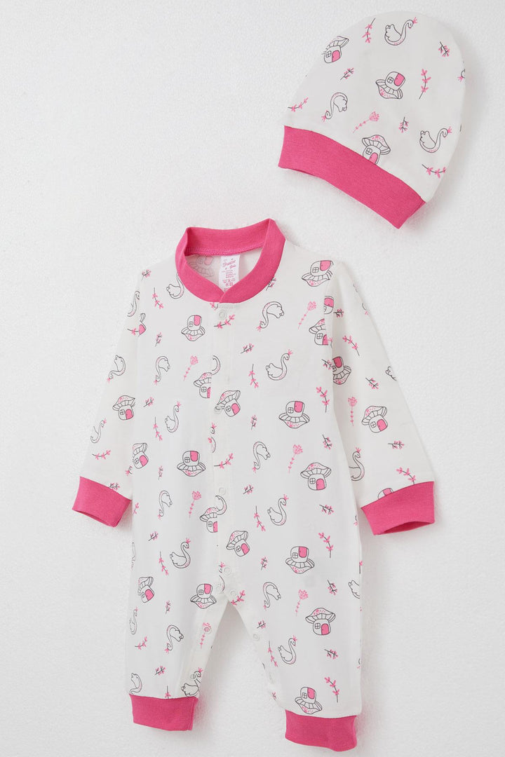 BRE Breeze Baby Girl Romper Cute Princess Swan Patterned 0-6 Months, White - Hastings