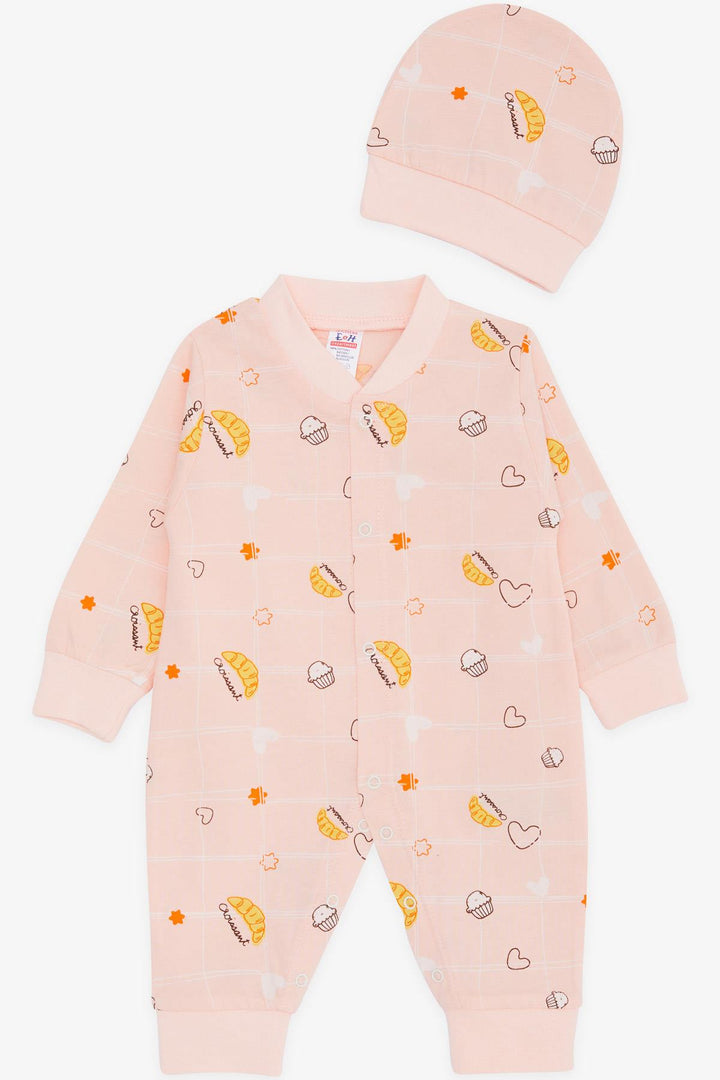 BRE Breeze Baby Girl Romper Food Themed Star منقوشة 0-3 أشهر - 6 أشهر، مسحوق - موناكو