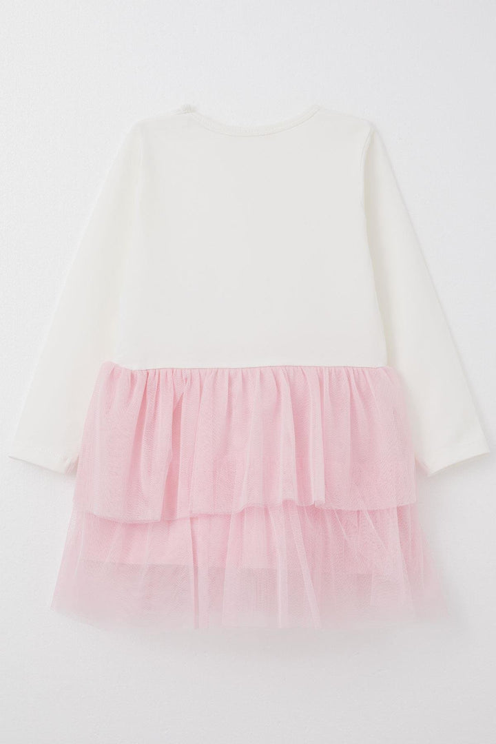 BRE Breeze Baby Girl Long Sleeve Dress with Lace Tulle Bow Accessory 9 Months-3 Years, White - Dartford