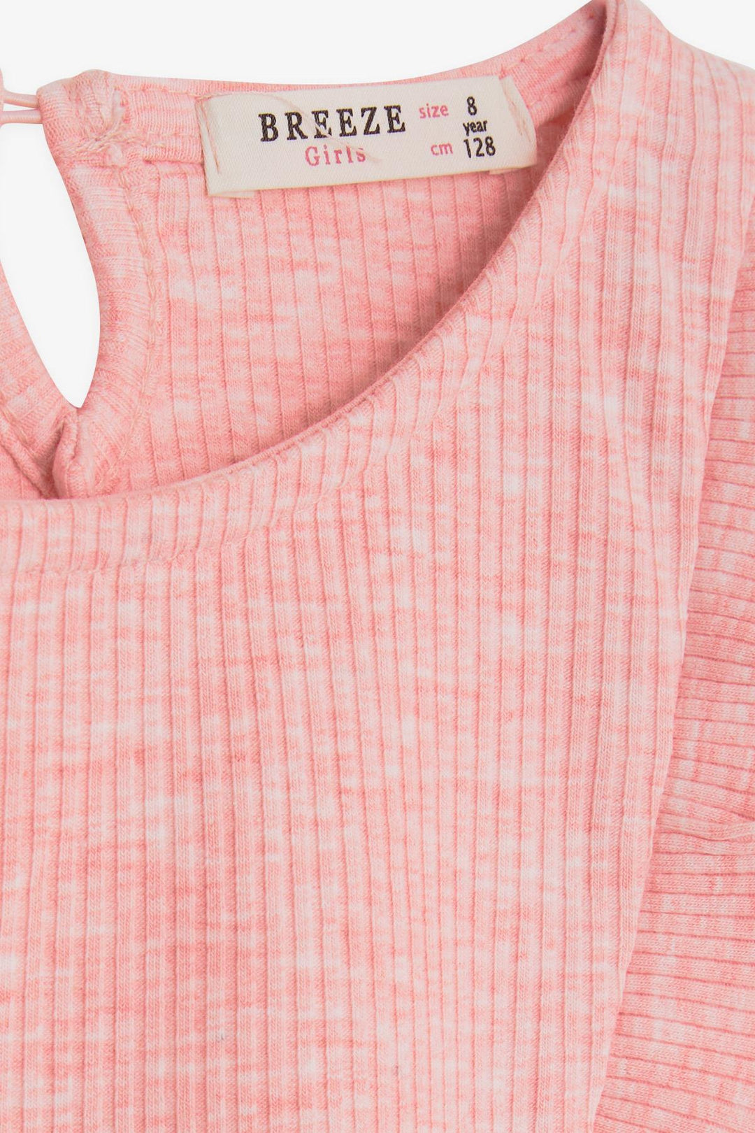 BRE Breeze Girl Baby Long Sleeve Dress with Frilled Tulle Shoulder 4-8 Years, Salmon Melange - Tultitlán de Mariano Escobedo