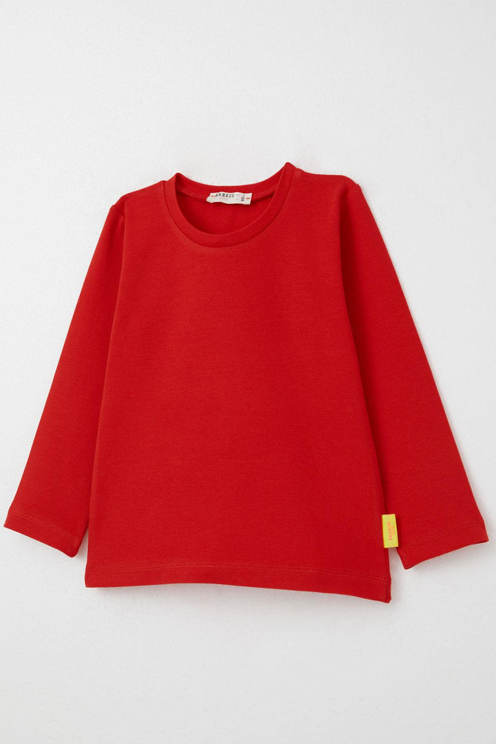 BRE Breeze Girl Baby Long Sleeve T-Shirt Basic 9 Months-3 Years, Red - Fuenlabrada