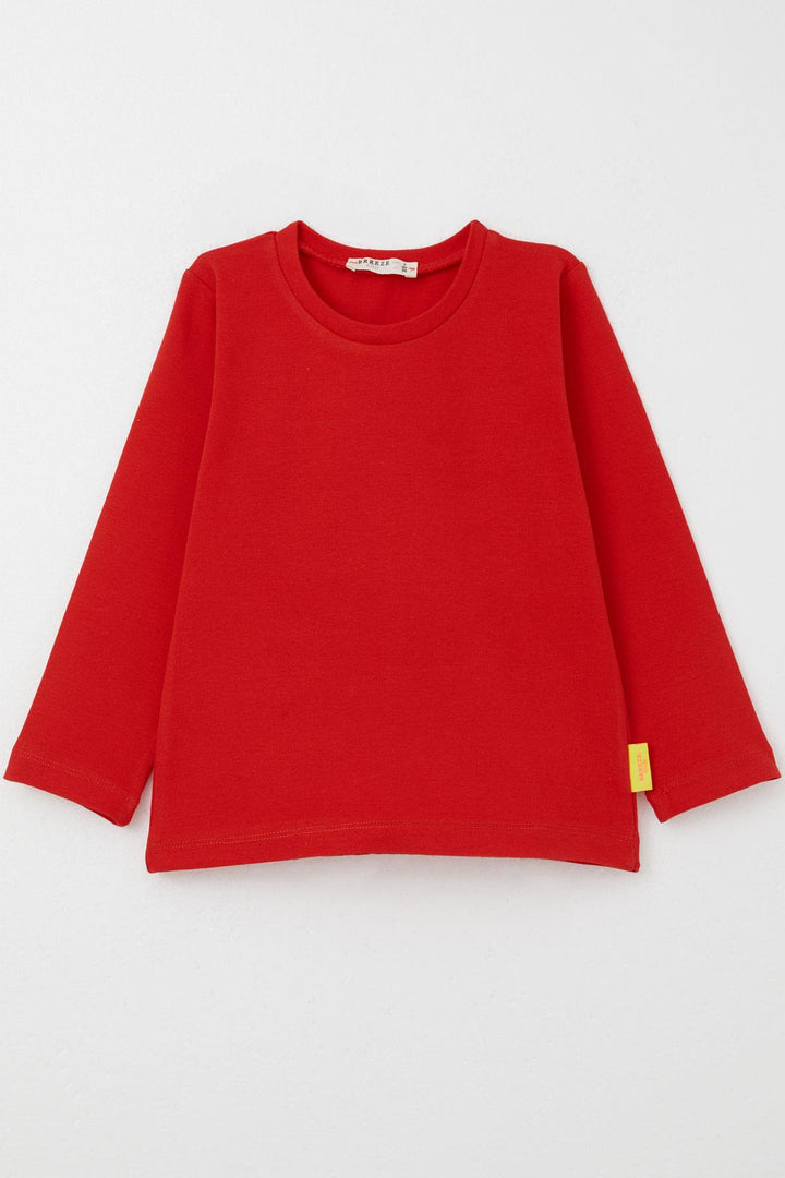 BRE Breeze Girl Baby Long Sleeve T-Shirt Basic 9 Months-3 Years, Red - Fuenlabrada