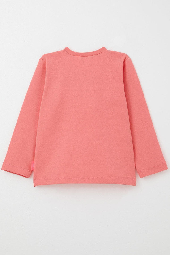 BRE Breeze Girl Baby Long Sleeve T-Shirt Basic 9 Months-3 Years, Coral - Newton