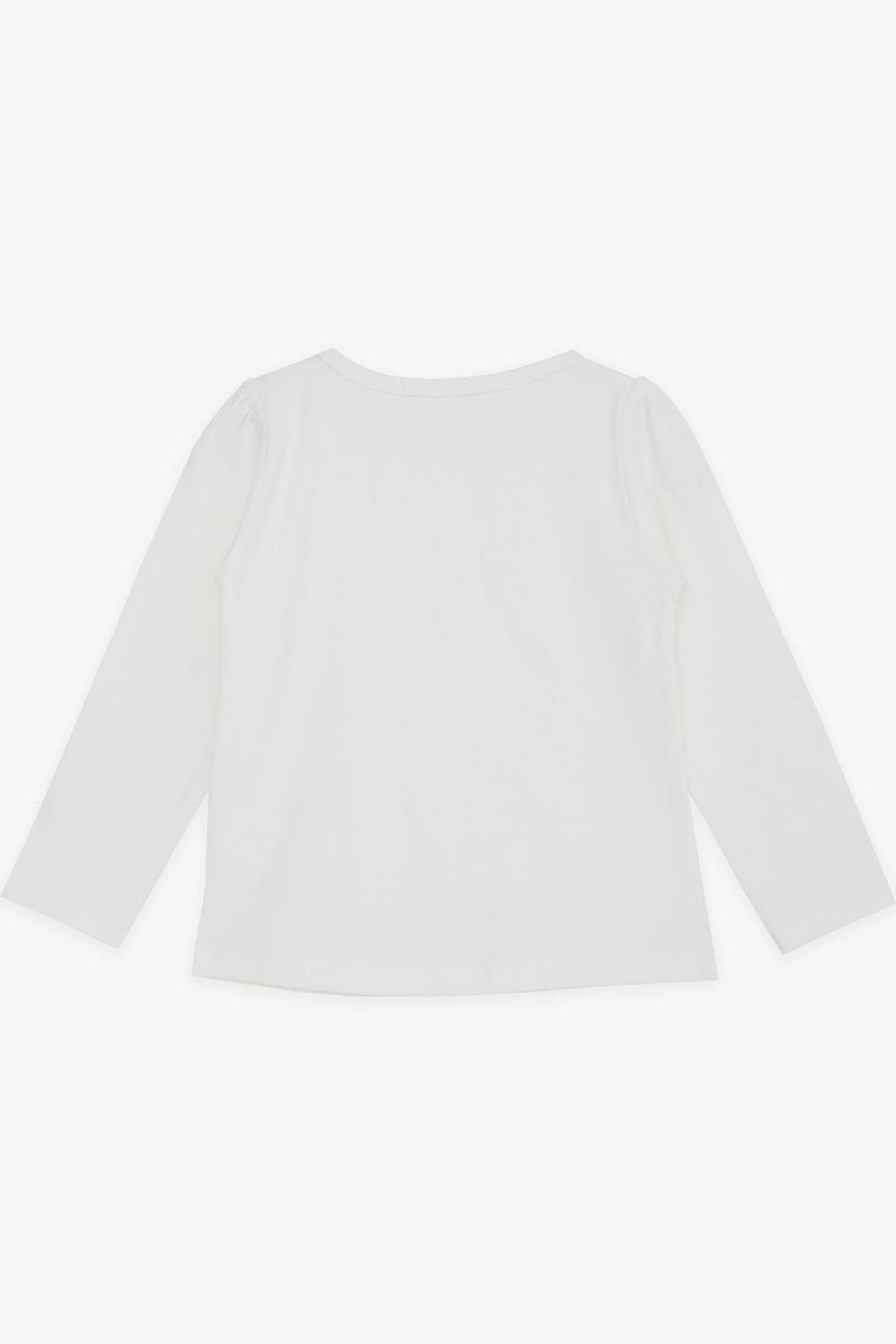 BRE Breeze Girl Baby Long Sleeve T-Shirt with Lace Bow 6 Months-8 Years, Ecru - Stanton