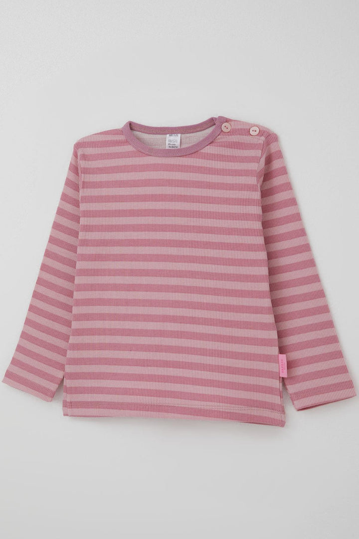 BRE Breeze Baby Girl Long Sleeve T-Shirt Striped 9 Months-3 Years, Pink - Harrisburg