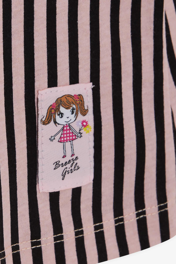 BRE Breeze Girl Baby Long Sleeve T-Shirt Striped Girl Printed 9 Months-3 Years, Black - Torre-Pacheco