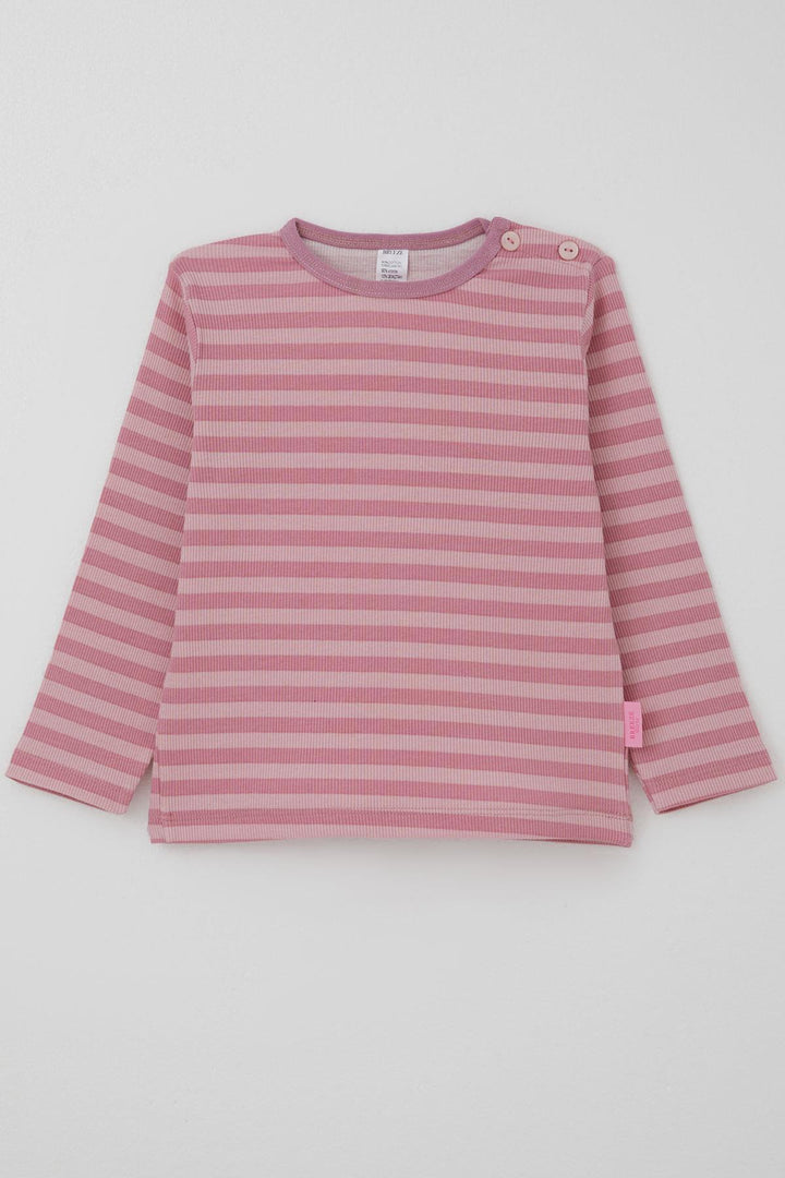 BRE Breeze Baby Girl Long Sleeve T-Shirt Striped 9 Months-3 Years, Pink - Harrisburg