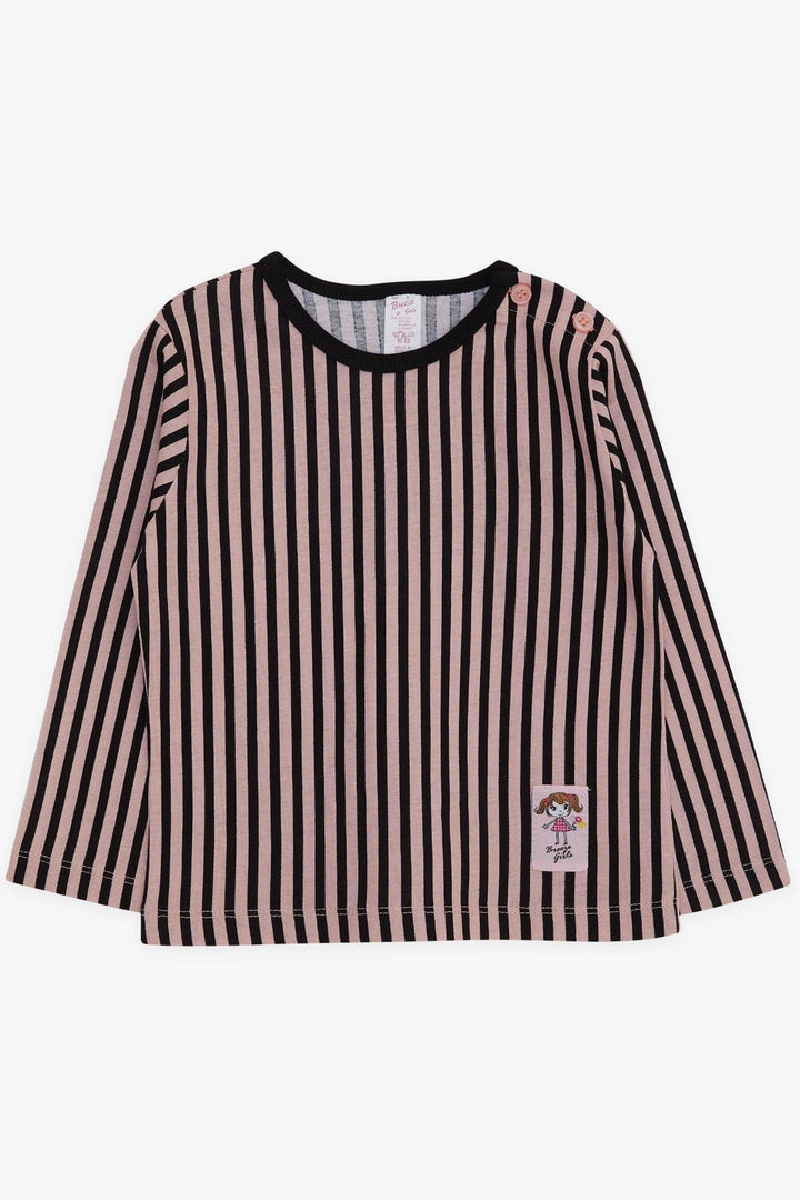 BRE Breeze Girl Baby Long Sleeve T-Shirt Striped Girl Printed 9 Months-3 Years, Black - Torre-Pacheco