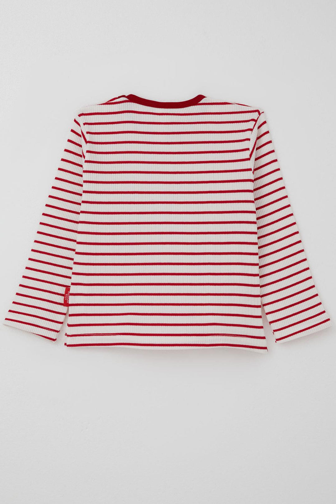BRE Breeze Kız Bebek Uzun Kollu Tişört Patlı Çizgili 9 Ay-3 Yaş, Beyaz - Manresa
