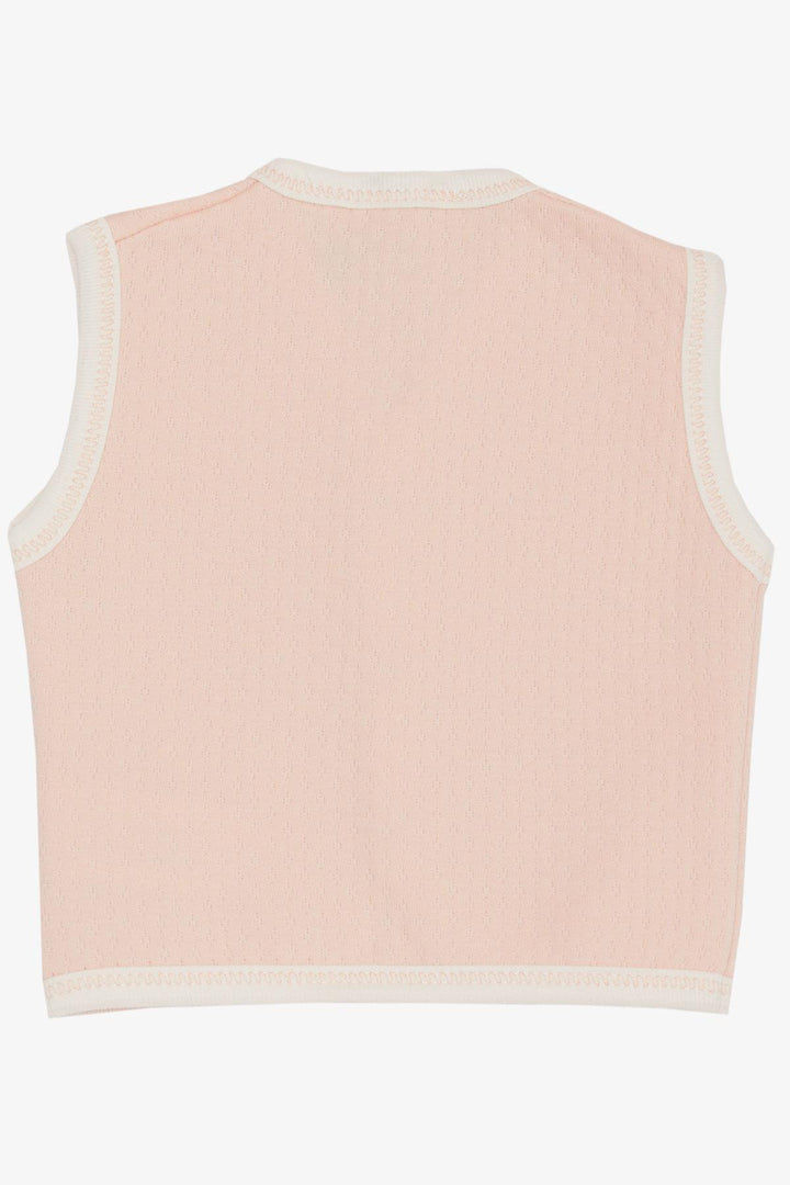 BRE Breeze Baby Girl Vest with Snap Patterned 0-9 Months, Salmon - Chelsea