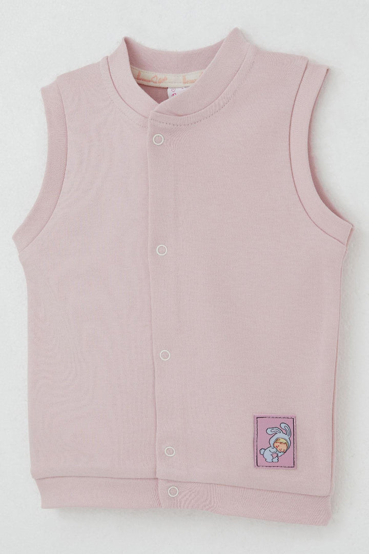BRE Breeze Baby Girl Vest with Snap Cute Bunny Embroidered 4 Months Year, Pink - Douglasville