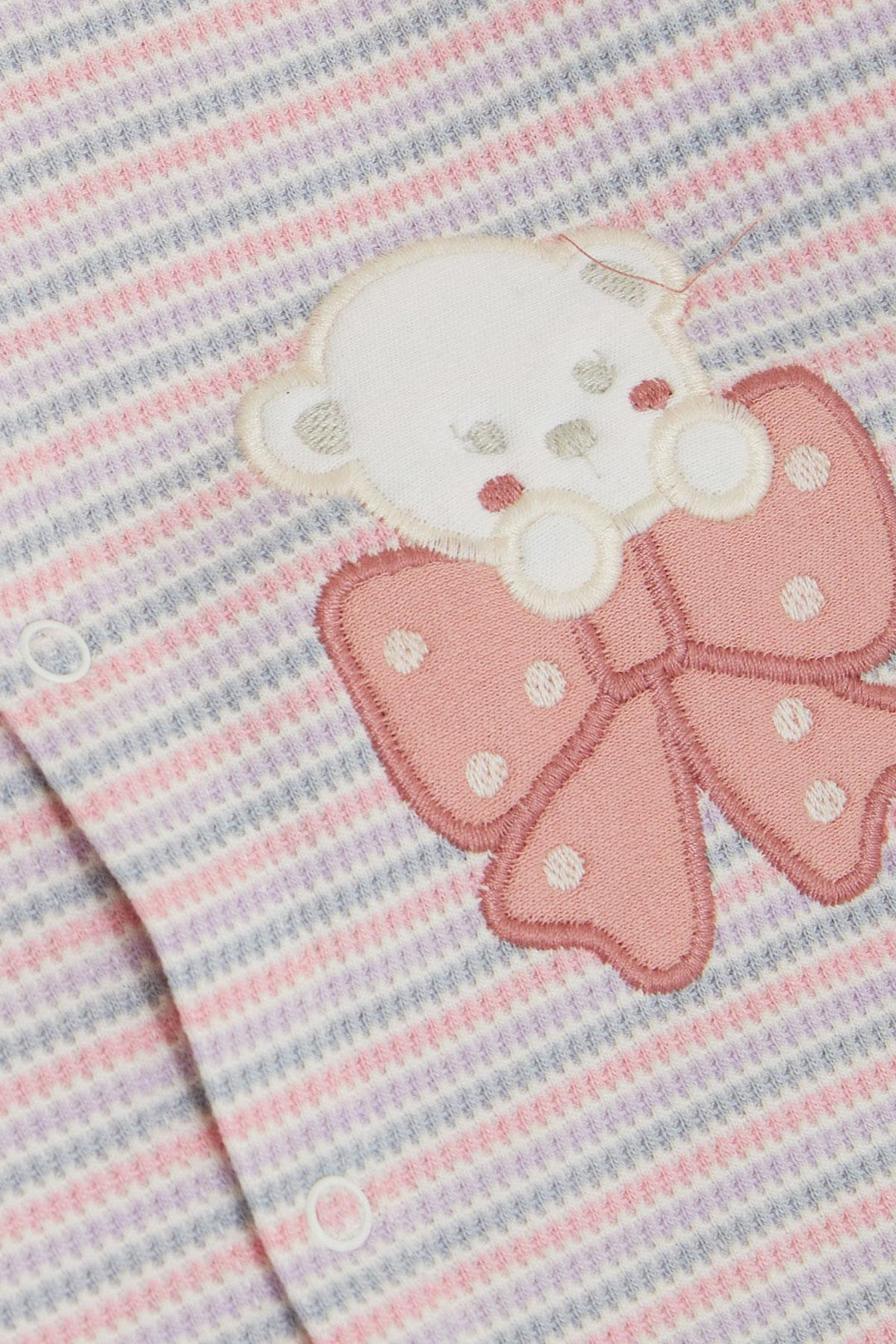 BRE Breeze Baby Girl Bodysuit 3-Piece Set لطيف طفل الدب المطرز 4 أشهر سنة، مختلط الألوان - Hoogvliet