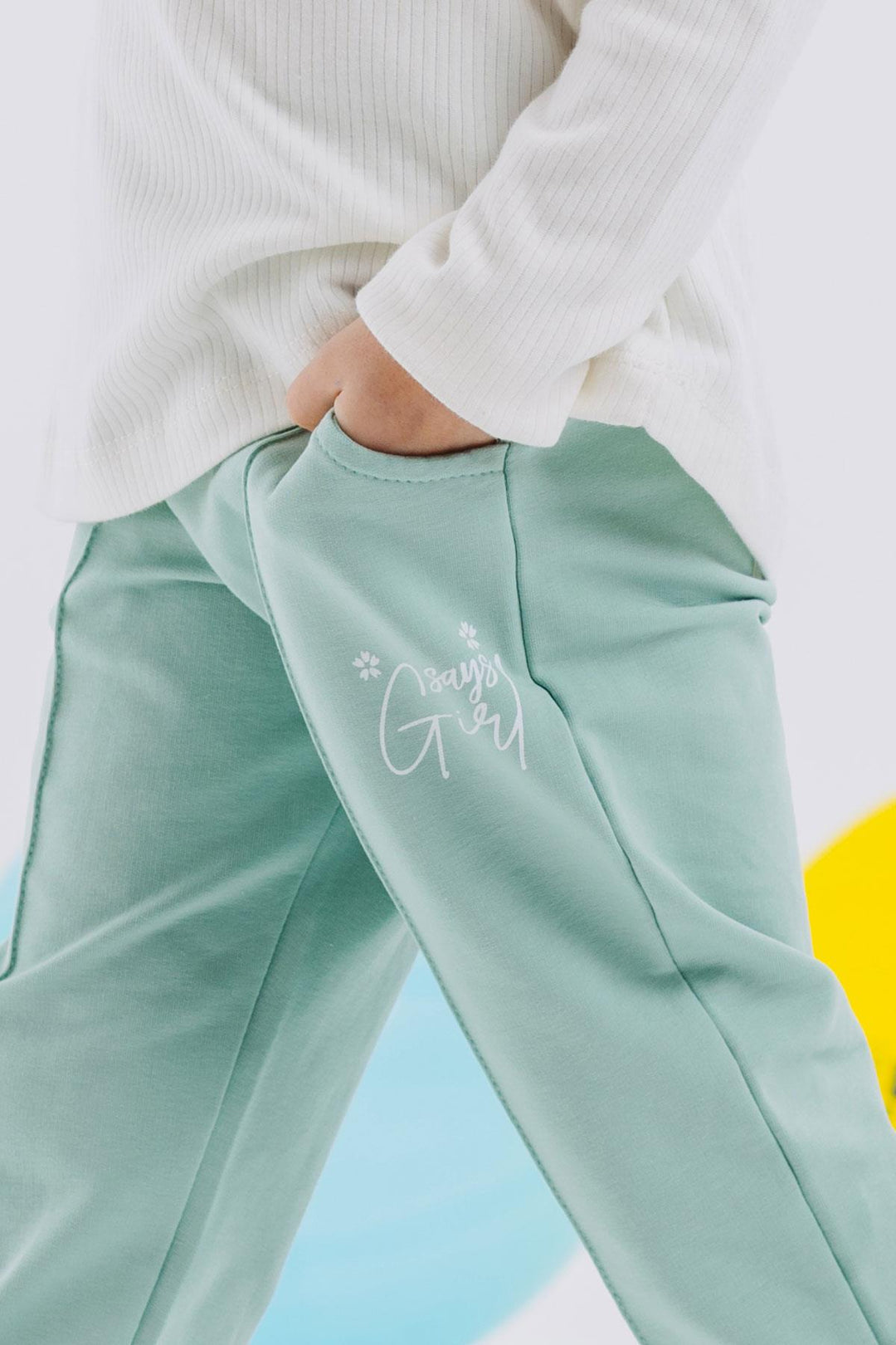 BRE Breeze Girl Child Shorts with Pocket Print 1.5-5 Years, Aqua Green - Teijlingen