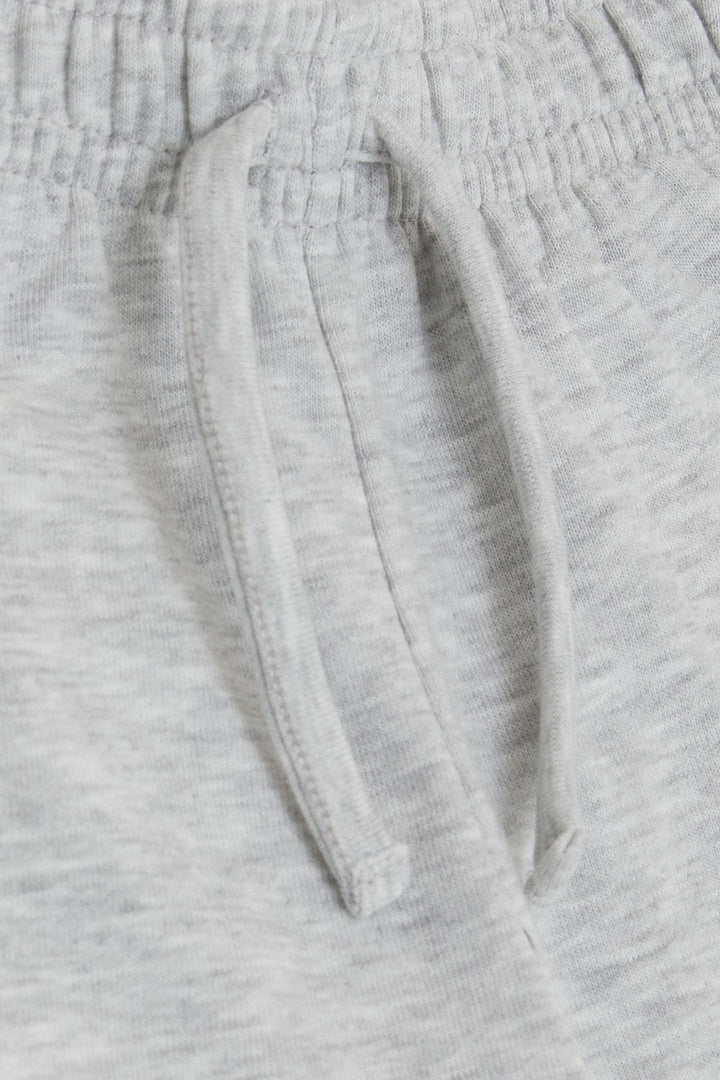 BRE Breeze Girl Child Wide Leg Slit Lace-Up Accessorized Pocketed 82 Years, Light Grey Melange - Newbury