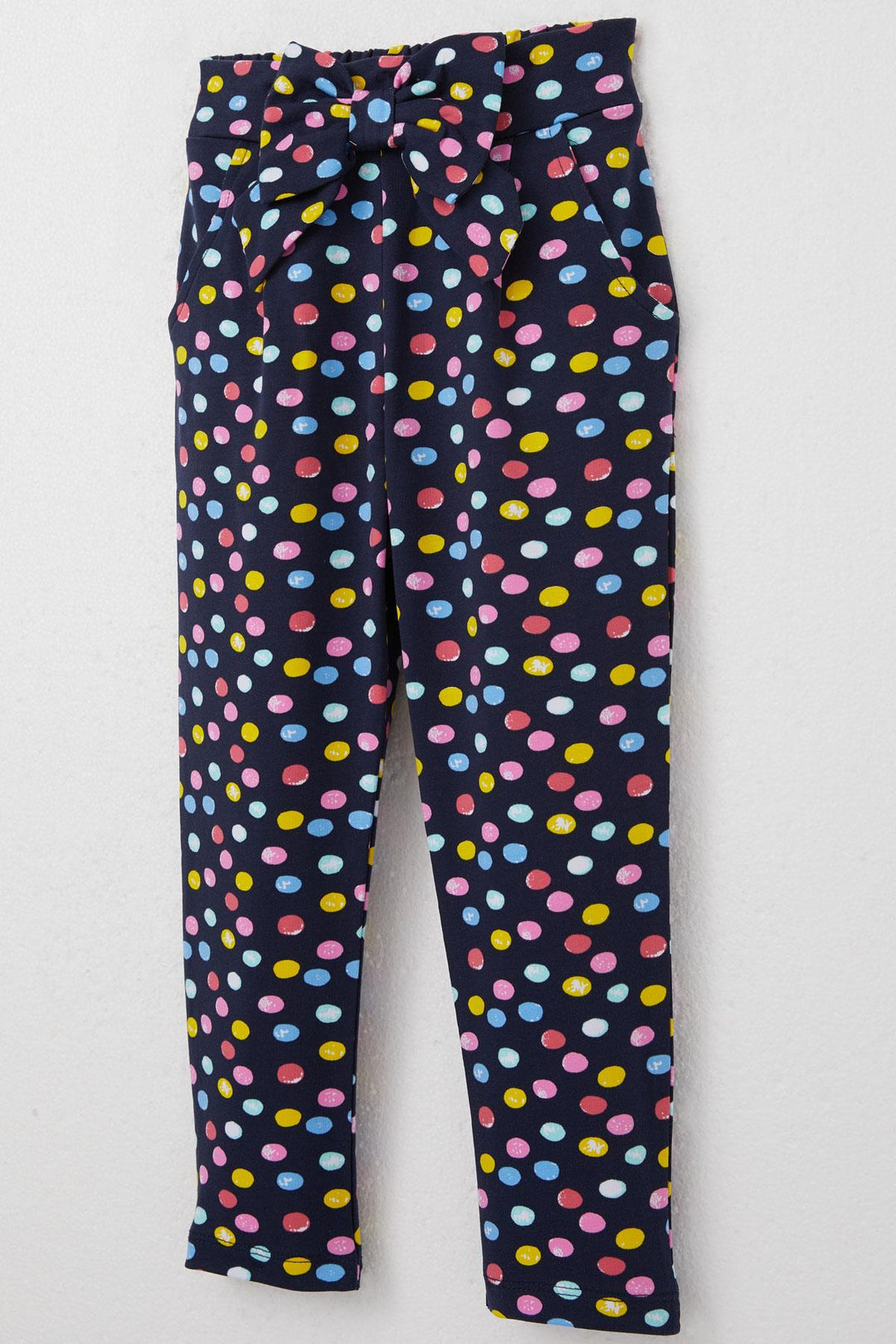 BRE Breeze Girl Child Underwear Colored Polka Dot Patterned Bow 2-6 Years, Navy Blue - Severna Park