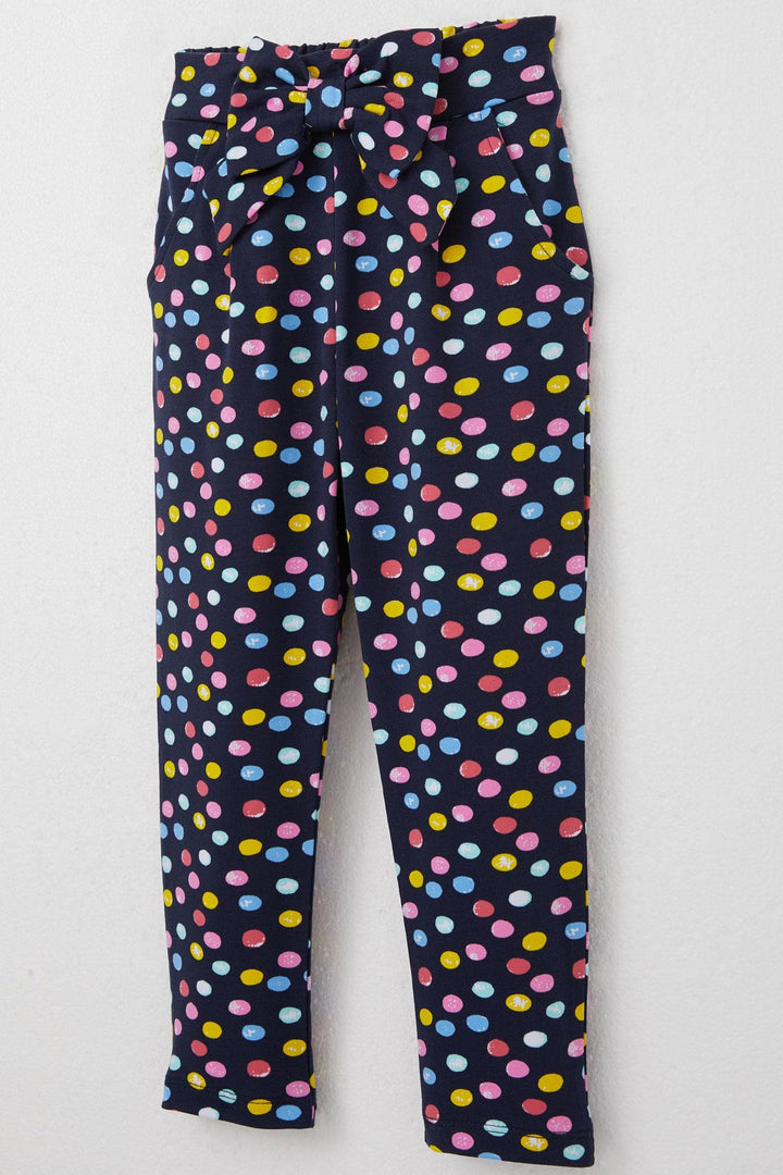 BRE Breeze Girl Child Underwear Colored Polka Dot Patterned Bow 2-6 Years, Navy Blue - Severna Park