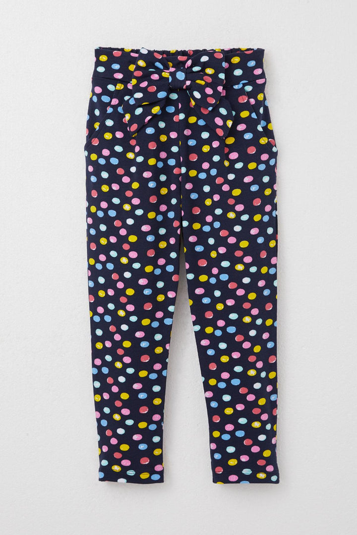 BRE Breeze Girl Child Underwear Colored Polka Dot Patterned Bow 2-6 Years, Navy Blue - Severna Park