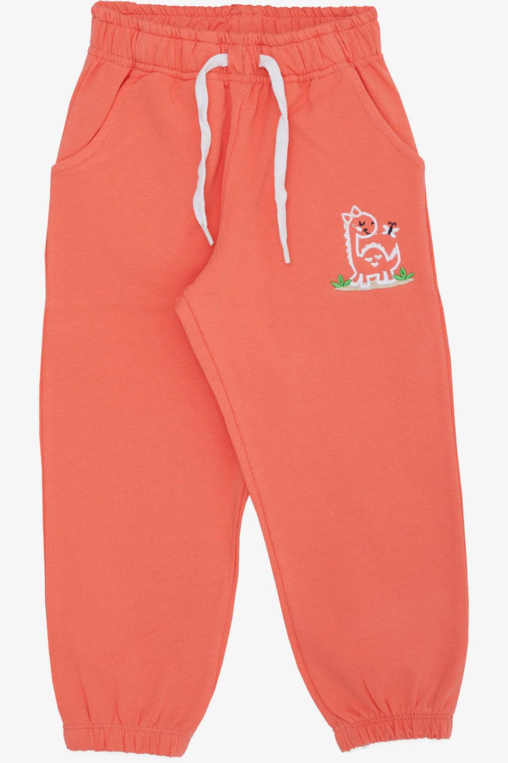 BRE Breeze Girl Child Bottom لطيف ديناصور وفراشة مطرزة مطبوعة 1-4 سنوات، سلمون - لييج