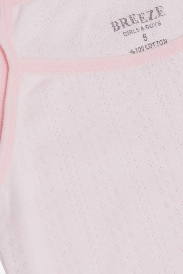 BRE Breeze Girl's Tank Top & Panties Set Jacquard 31 Years, Pink - Maidstone