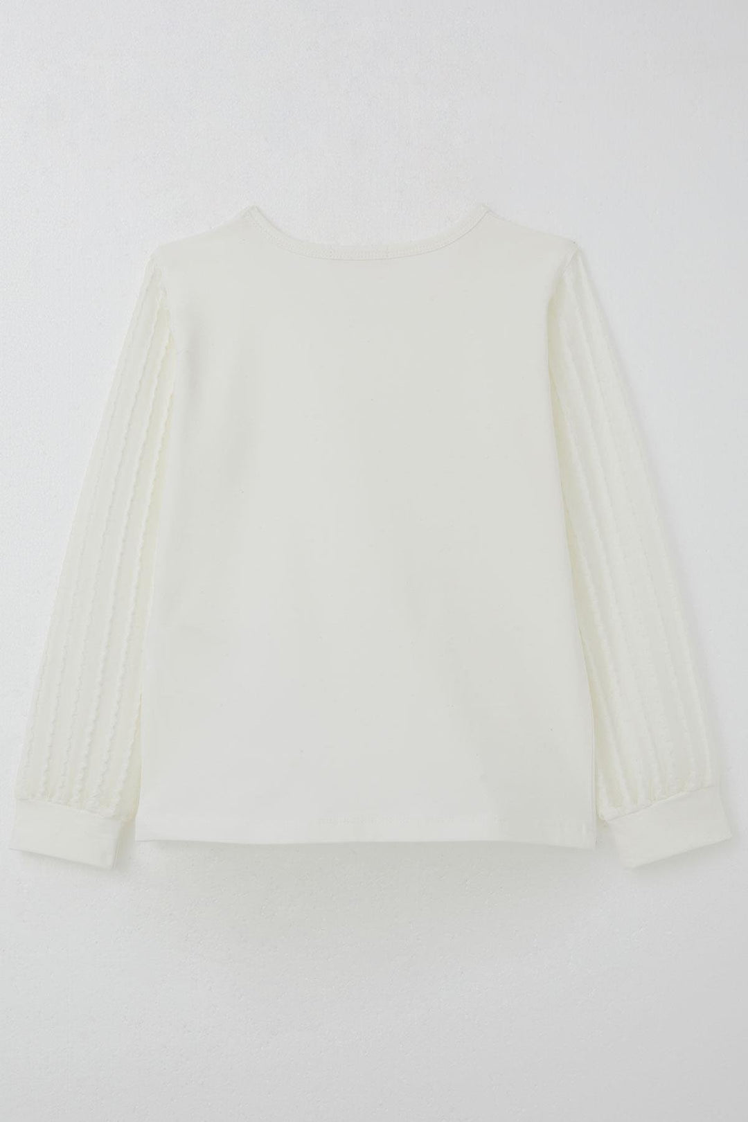 BRE Breeze Girl's Blouse with Tulle Sleeves, 82 Years, Beige - Pahrump