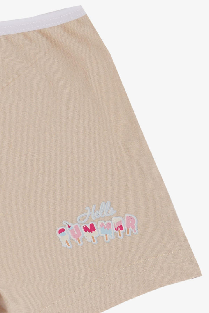 BRE Breeze Girl's Boxer Ice Cream Printed 51 Years, Beige - Heusden