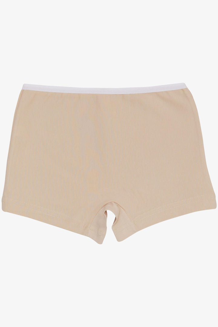 BRE Breeze Girl's Boxer Shorts with Hello Print, 51 Years, Beige - Imola
