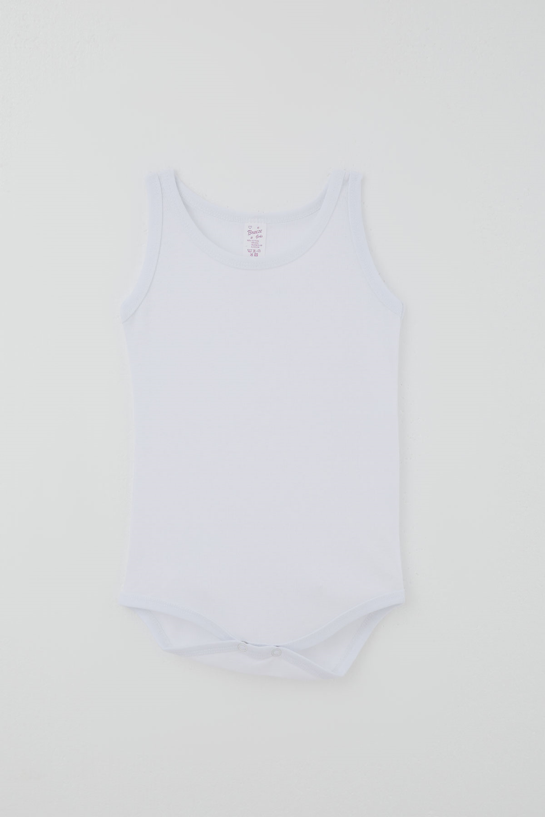 BRE Breeze Kız Çocuk Çıtçıtlı Atlet Zıbın Body Basic 1-3 Yaş , Beyaz - Gondomar