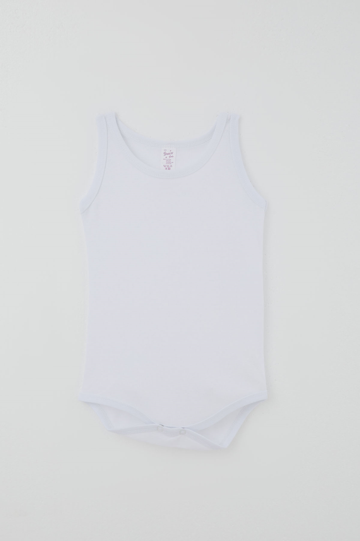 BRE Breeze Kız Çocuk Çıtçıtlı Atlet Zıbın Body Basic 1-3 Yaş , Beyaz - Gondomar