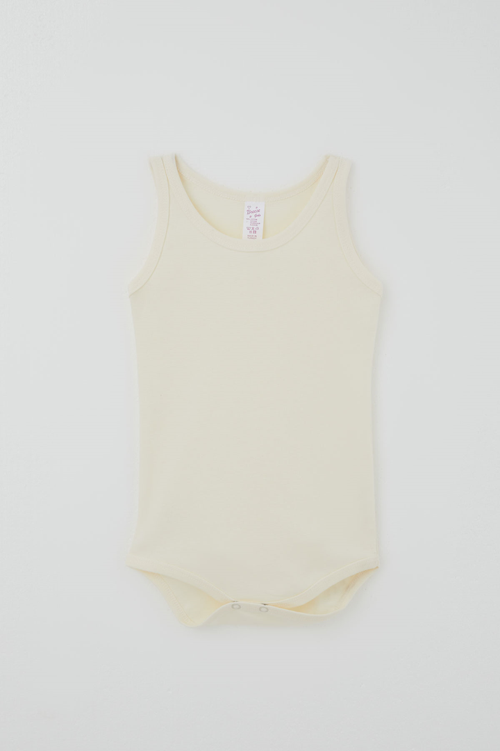 BRE Breeze Kız Çocuk Çıtçıtlı Atlet Zıbın Body Basic 1-3 Yaş , Krem - Empalme