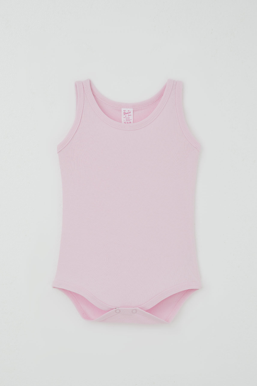 BRE Breeze Kız Çocuk Çıtçıtlı Atlet Zıbın Body Basic 1-3 Yaş , Pembe - Kempten
