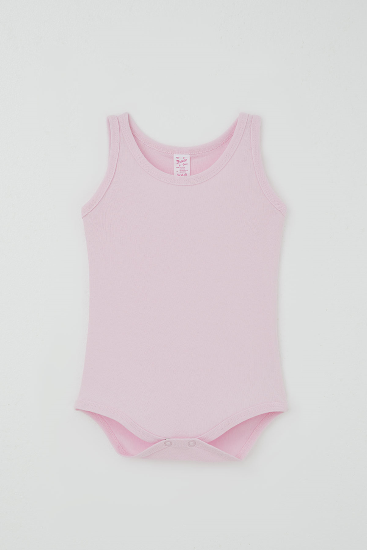 BRE Breeze Kız Çocuk Çıtçıtlı Atlet Zıbın Body Basic 1-3 Yaş , Pembe - Kempten