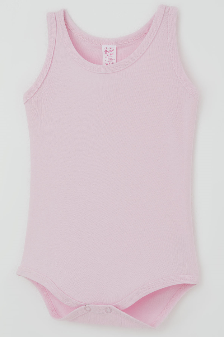 BRE Breeze Kız Çocuk Çıtçıtlı Atlet Zıbın Body Basic 1-3 Yaş , Pembe - Kempten