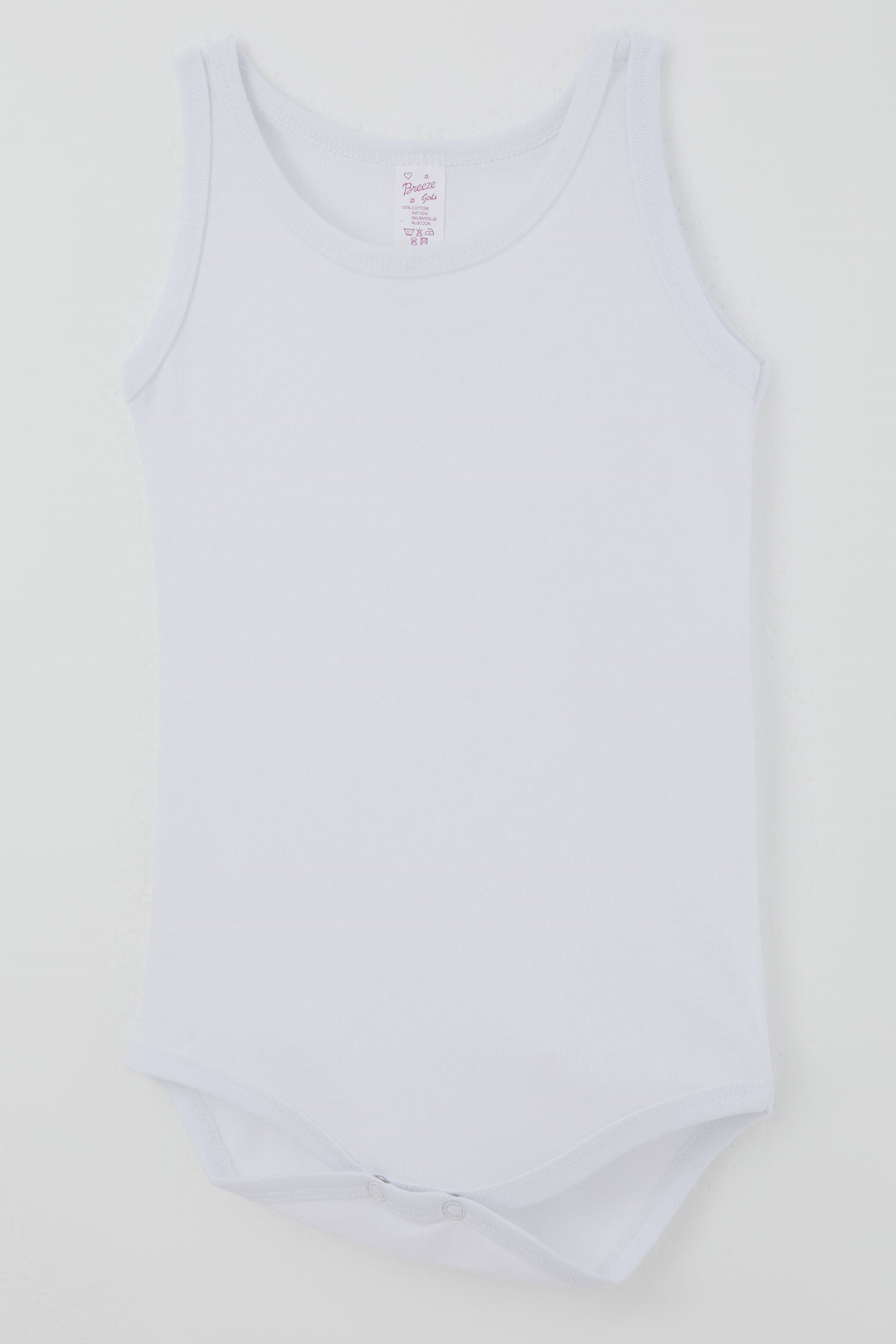 BRE Breeze Kız Çocuk Çıtçıtlı Atlet Zıbın Body Basic 1-3 Yaş , Beyaz - Gondomar