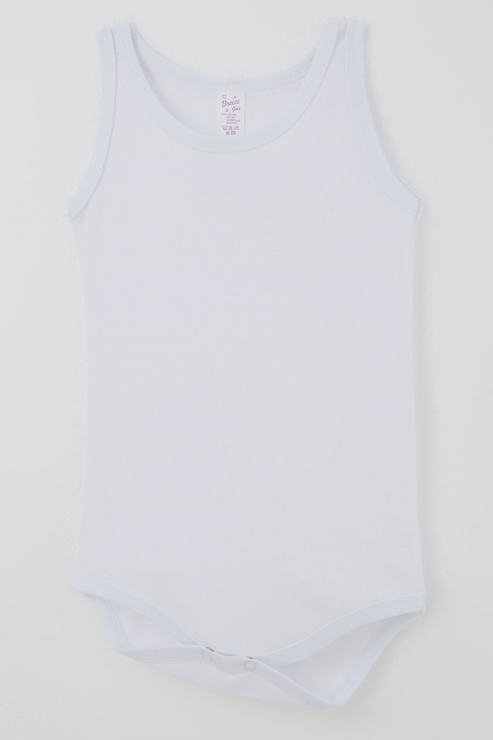BRE Breeze Kız Çocuk Çıtçıtlı Atlet Zıbın Body Basic 1-3 Yaş , Beyaz - Gondomar
