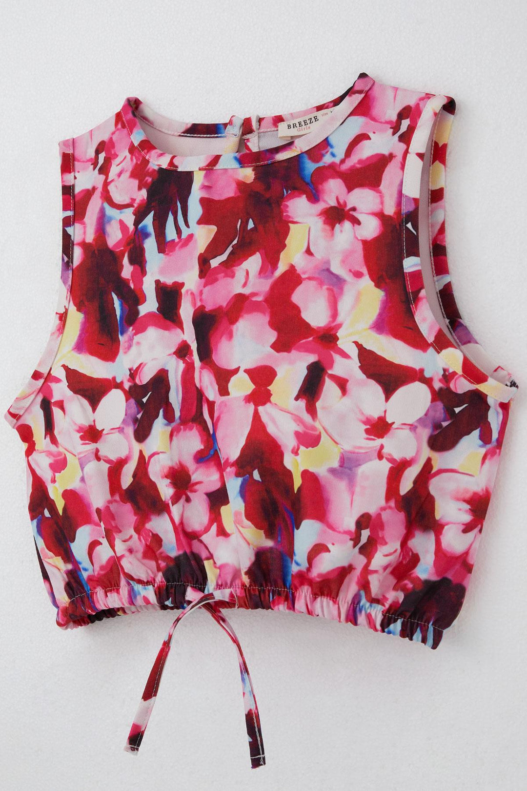 BRE Breeze Girl Child Crop Set with Flower Patterned Elastic Waistband 94 Years, Mixed Color - Bedford