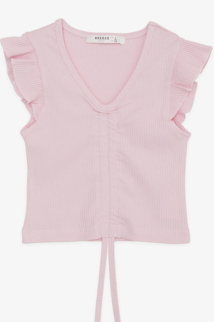 BRE Breeze Girl Child Crop Top with Straps Ruffled 84 Years, Pink - Pessac