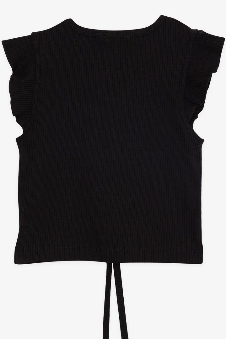 BRE Breeze Girl Child Crop Top with Straps and Frills, 84 Years, Black - Inver Grove Heights