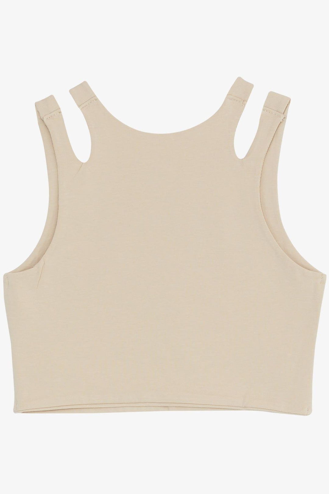 BRE Breeze Girl Child Crop Top Double Strap Shoulder Detail 96 Years, Beige - Walnut Creek