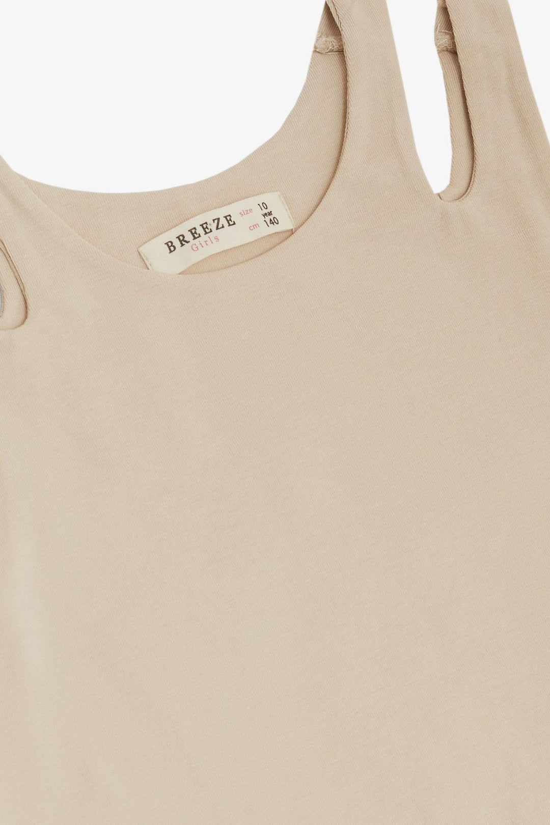 BRE Breeze Girl Child Crop Top Double Strap Shoulder Detail 96 Years, Beige - Walnut Creek