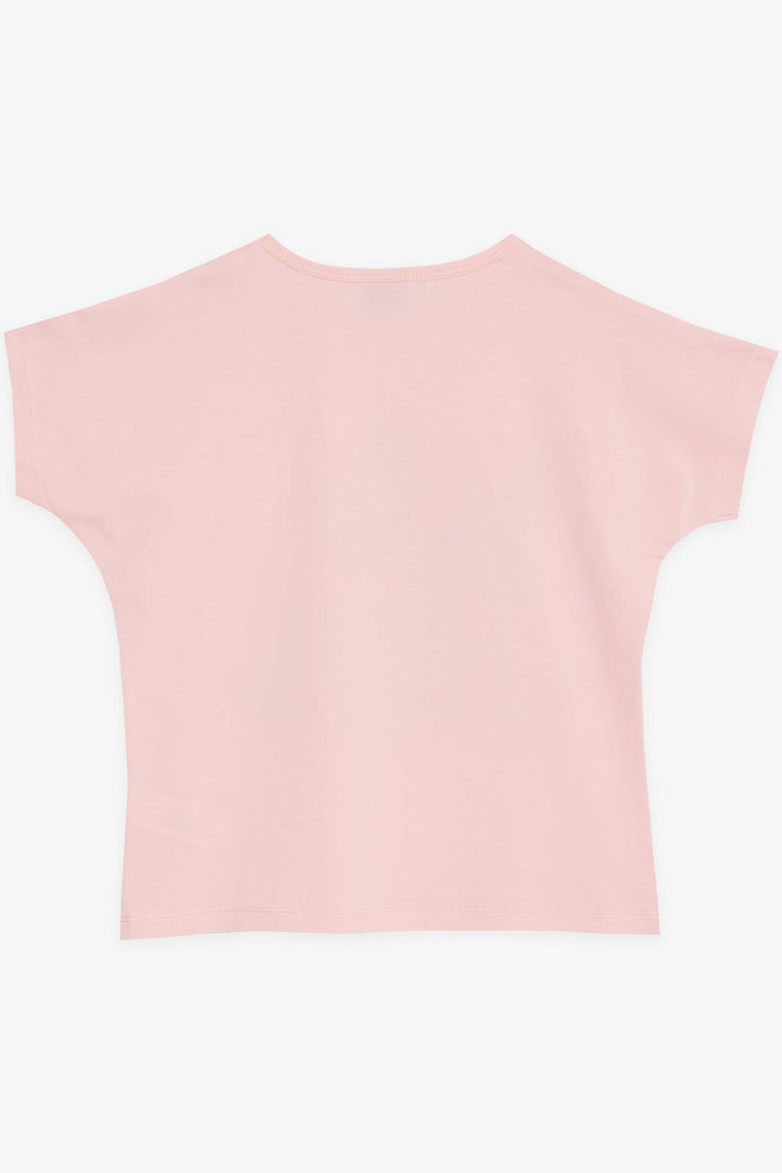 BRE Breeze Girl Child Crop T-Shirt Friendship Themed 106 Years, Salmon - Troyes